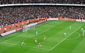 Images Dated 7th April 2012: Mikel Arteta's Game-Winning Goal: Arsenal's Triumph Over Manchester City (2011-12)