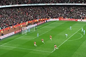 Images Dated 7th April 2012: Mikel Arteta's Game-Winning Goal: Arsenal's Triumph over Manchester City (2011-12)
