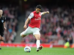 Arsenal V Manchester City 2011-12 Prints: Mikel Arteta's Game-Winning Goal: Arsenal's Triumph Over Manchester City