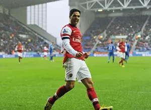 Wigan Athletic V Arsenal 2012-13 Prints: Mikel Arteta's Game-Winning Goal: Arsenal's Triumph at Wigan Athletic