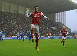 Wigan Athletic V Arsenal 2012-13 Prints: Mikel Arteta's Goal: Wigan Athletic vs. Arsenal, Premier League 2012-13