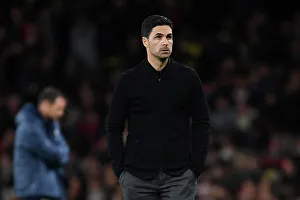 Arsenal V Chelsea 2022-23 Prints: Mikel Arteta's Intense Focus: Arsenal vs