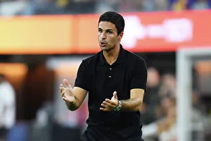Arsenal V FC Barcelona Pre Season - 2023-24 Prints: Mikel Arteta's Intense Reaction: Arsenal vs