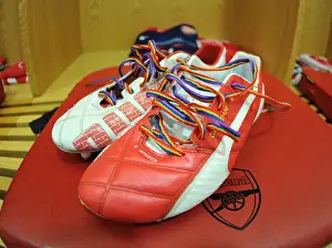 Arsenal V Manchester City 2014-15 Prints: Mikel Arteta's Rainbow Laces: Arsenal's Stand for Diversity (vs Manchester City)