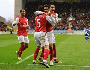 Wigan Athletic V Arsenal 2011-12 Prints: Mikel Arteta's Strike: Arsenal's Triumph over Wigan Athletic (2011-12)