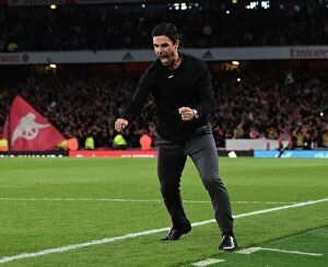 Arsenal v Liverpool 2022-23 Collection: Mikel Arteta's Triumph: Arsenal's Historic Victory Over Liverpool in the 2022-23 Premier League