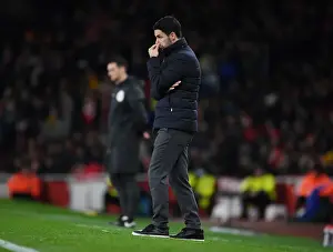 Arsenal V Liverpool 2021-22 Prints: Mikel Arteta's Unwavering Determination: Arsenal vs Liverpool, Premier League 2021-22