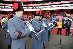 Arsenal V Everton 2011-12 Prints: Military Tribute at Arsenal vs. Everton Premier League Match, 2011
