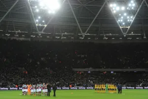 West Ham United V Arsenal 2016-17 Prints: Minutes of Silence: Arsenal and West Ham Honor Chapecoense