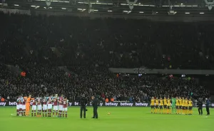 West Ham United V Arsenal 2016-17 Prints: Minutes Silence: West Ham United vs