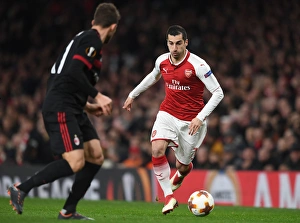 Arsenal V AC Milan 2017-18 Prints: Mkhitaryan in Action: Arsenal vs AC Milan, UEFA Europa League 2017-18