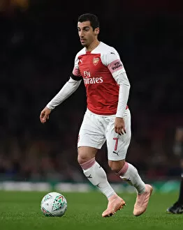 Images Dated 31st October 2018: Mkhitaryan in Action: Arsenal vs Blackpool, Carabao Cup 2018-19