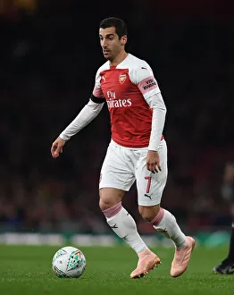 Arsenal V Blackpool Carabao Cup 2018-19 Prints: Mkhitaryan in Action: Arsenal vs Blackpool, Carabao Cup 2018-19