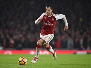 Arsenal V Everton 2017-18 Prints: Mkhitaryan in Action: Arsenal vs Everton, Premier League 2017-18