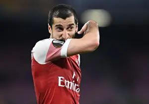 Napoli V Arsenal 2018-19 Prints: Mkhitaryan in Action: Arsenal's Europa League Battle at Napoli, 2019