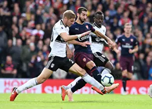 Fulham V Arsenal 2018-19 Prints: Mkhitaryan Faces Off Against Seri and Le Marchand: Fulham vs Arsenal