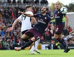Fulham V Arsenal 2018-19 Prints: Mkhitaryan Foul by Vietto: Fulham vs Arsenal, Premier League 2018-19