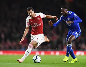 Arsenal v Leicester City 2018-19 Collection: Mkhitaryan Ndidi 2 181022WAFC