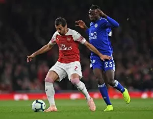 Arsenal v Leicester City 2018-19 Collection: Mkhitaryan Ndidi 3 181022WAFC