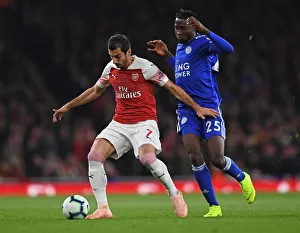 Arsenal v Leicester City 2018-19 Collection: Mkhitaryan Ndidi 3 181022WAFC