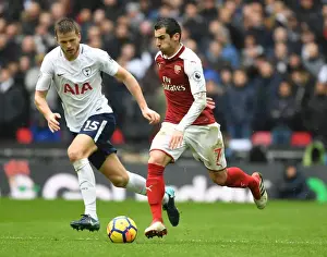 Tottenham Hotspur V Arsenal 2017-18 Prints: Mkhitaryan vs Dier: Battle at Wembley - Tottenham Hotspur vs Arsenal