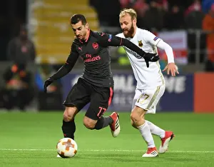 Ostersunds V Arsenal 2017-18 Prints: Mkhitaryan vs Edwards: Arsenal's Europa League Showdown in Ostersund