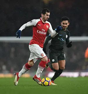Arsenal V Manchester City 2017-18 Prints: Mkhitaryan vs. Gundogan: Battle at the Emirates - Arsenal vs