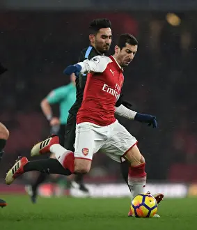 Arsenal V Manchester City 2017-18 Prints: Mkhitaryan vs Gundogan: Battle in the Premier League - Arsenal vs Manchester City