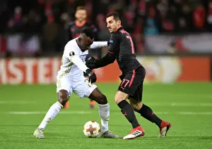 Ostersunds V Arsenal 2017-18 Prints: Mkhitaryan vs. Mensah: Arsenal's Europa League Battle in Ostersund