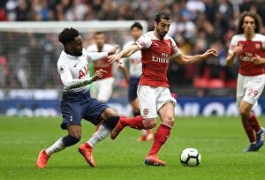 Tottenham Hotspur v Arsenal 2018-19 Collection: Mkhitaryan vs. Rose: Battle at Wembley - Tottenham vs. Arsenal, Premier League 2019