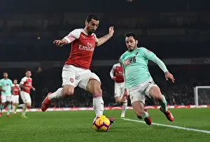 Arsenal V Bournemouth 2018-19 Prints: Mkhitaryan vs Smith: Intense Battle at Emirates Stadium - Arsenal vs Bournemouth