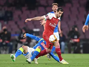 Napoli V Arsenal 2018-19 Prints: Mkhitaryan vs. Younes: A Europa League Showdown at Napoli's Stadio San Paolo