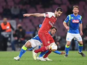 Napoli V Arsenal 2018-19 Prints: Mkhitaryan vs. Younes: Napoli vs. Arsenal - UEFA Europa League Quarterfinal Clash