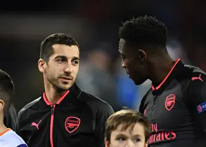 Ostersunds V Arsenal 2017-18 Prints: Mkhitaryan and Welbeck: Pre-Match Chat Between Arsenal Stars at Ostersunds FK