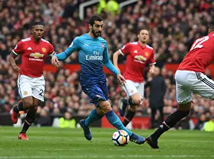 Manchester United V Arsenal 2017-18 Prints: Mkhitaryan's Homecoming: A Premier League Showdown of Former Teammates - Manchester United vs Arsenal (2017-18)