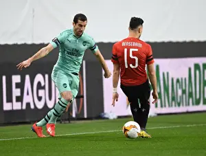 Stade Rennes V Arsenal 2018-19 Prints: Mkhitaryan's Nutmeg: Arsenal's Edge in Europa League Clash Against Rennes (Stade Rennais vs Arsenal)