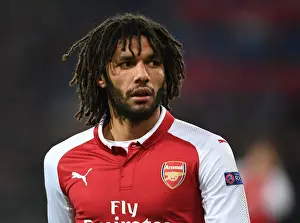 CSKA Moscow V Arsenal 2017-18 Prints: Mo Elneny in Action: Arsenal's Europa League Battle at CSKA Moscow, 2018
