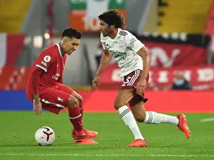 Liverpool V Arsenal 2020-21 Prints: Mo Elneny vs. Roberto Firmino: A Battle at Anfield in the 2020-21 Premier League