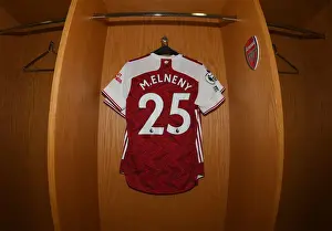 Mo Elneny's Hanging Arsenal Shirt in Emirates Changing Room (Arsenal vs Burnley, 2020-21)