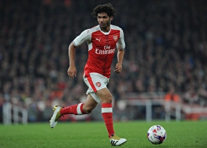 Arsenal V Reading EFL Cup 2016-17 Prints: Mohame Elneny (Arsenal). Arsenal 2: 0 Reading. EFL Cup 4th Round. Emirates Stadium