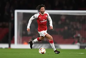Arsenal V BATE Borisov 2017-18 Prints: Mohamed Elneny in Action for Arsenal against BATE Borisov - UEFA Europa League 2017-18