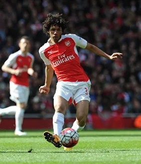 Arsenal V Crystal Palace 2015-16 Prints: Mohamed Elneny: In Action for Arsenal Against Crystal Palace, Premier League 2015-16
