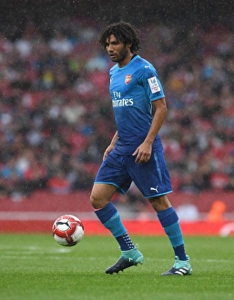 Arsenal V Benfica - Emirates Cup 2017-18 Prints: Mohamed Elneny: In Action for Arsenal Against SL Benfica, Emirates Cup 2017-18
