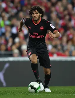 Sydney FC V Arsenal - 2017-18 Prints: Mohamed Elneny: In Action for Arsenal Against Sydney FC (2017-18 Pre-Season Friendly)
