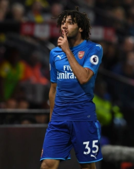 Watford V Arsenal 2017-18 Prints: Mohamed Elneny in Action: Arsenal vs. Watford, Premier League 2017-18