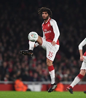 Mohamed Elneny in Action: Arsenal vs. West Ham United, Carabao Cup Quarterfinals