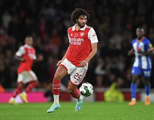 Mohamed Elneny in Action: Arsenal vs Brighton & Hove Albion, Carabao Cup 2022-23