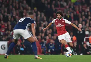 Arsenal V West Bromwich Albion 2017-18 Prints: Mohamed Elneny in Action: Arsenal vs West Bromwich Albion, Premier League 2017-18