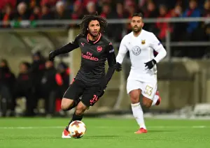 Ostersunds V Arsenal 2017-18 Prints: Mohamed Elneny in Action: Arsenal's Europa League Triumph over Ostersunds FK, 2018