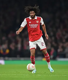 Arsenal V FC Zurich 2022-23 Prints: Mohamed Elneny in Action: Arsenal's Midfield Maestro Shines in Europa League Clash Against FC Zurich